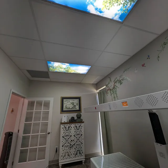 Red Light Therapy — Ceiling View